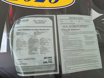 2026 Chevrolet Corvette Stingray 2LT