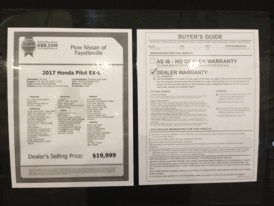 2017 Honda Pilot EX-L