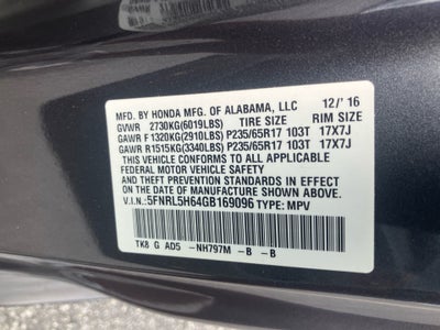 2016 Honda Odyssey EX-L