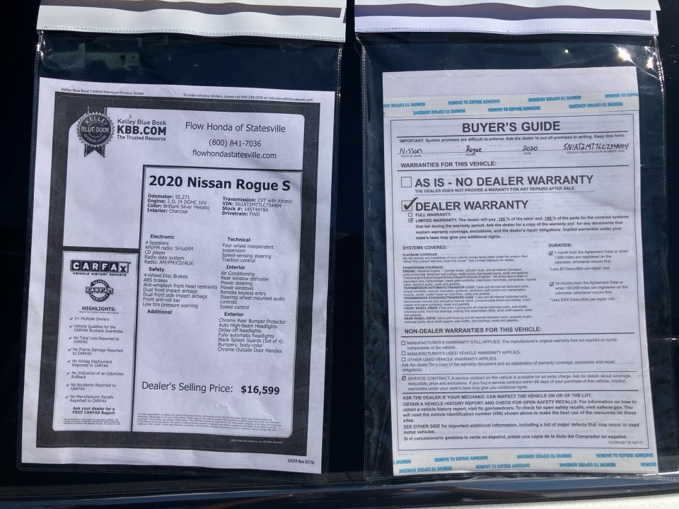 2020 Nissan Rogue S FWD