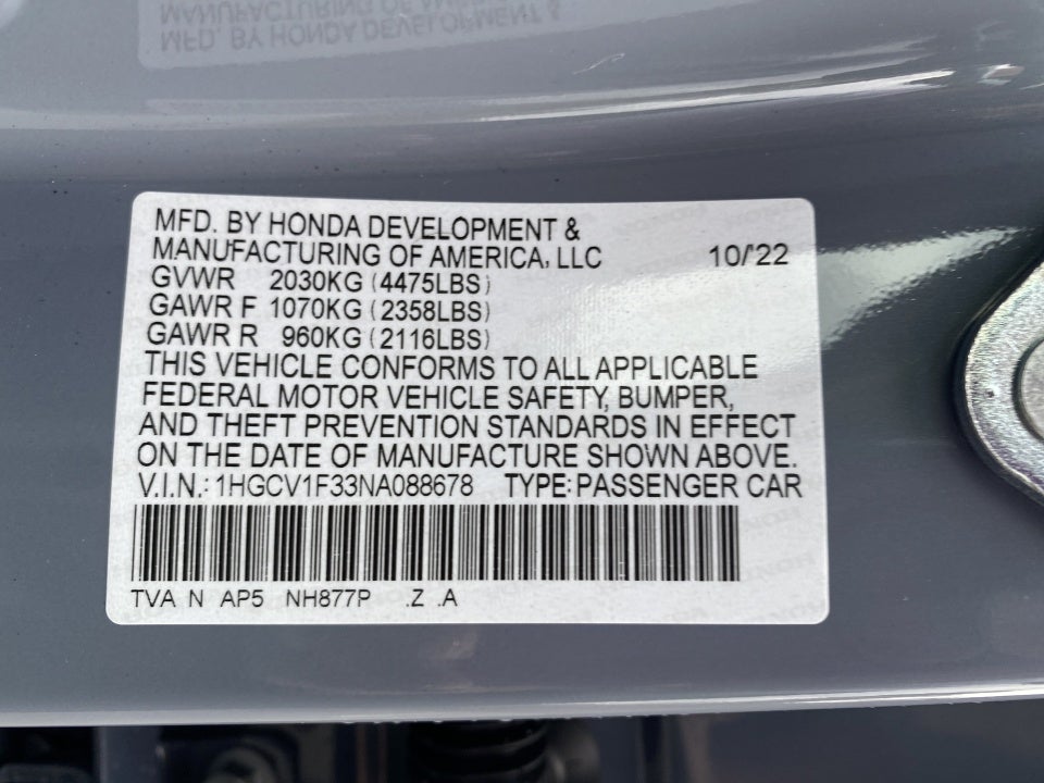 2022 Honda Accord Sport