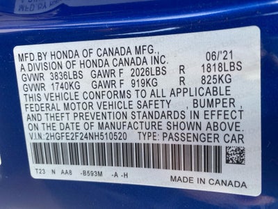 2022 Honda Civic Sedan LX