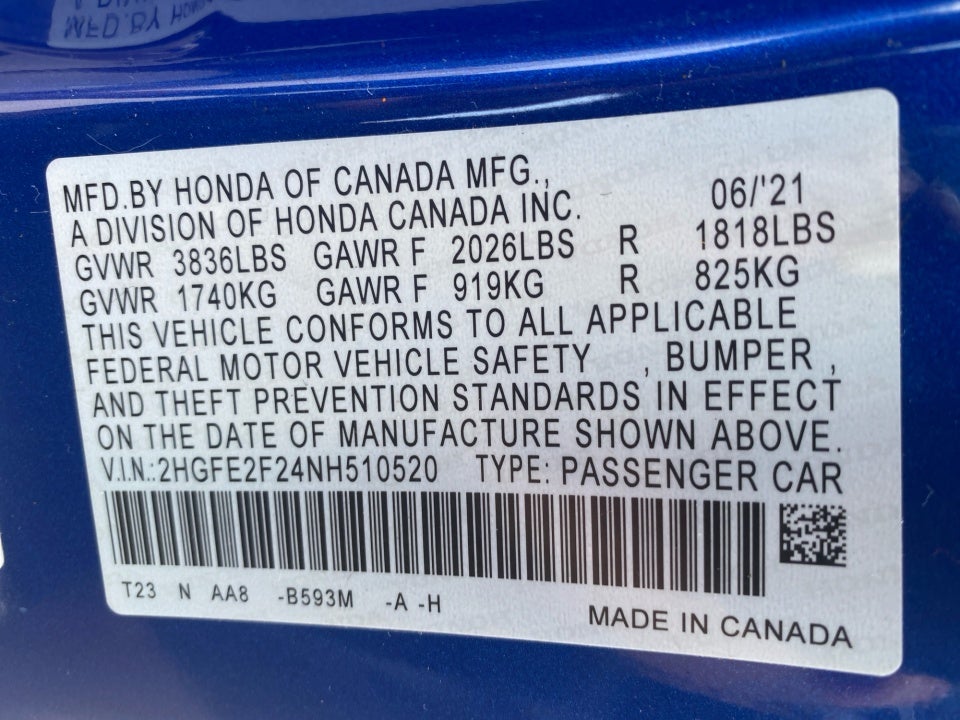 2022 Honda Civic Sedan LX