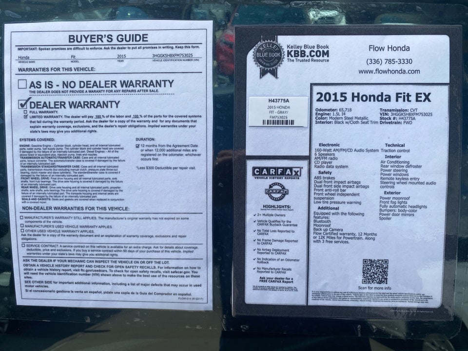 2015 Honda Fit EX