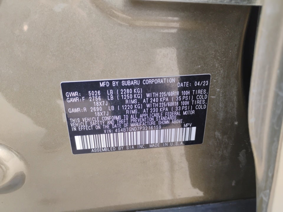 2023 Subaru Outback Limited XT