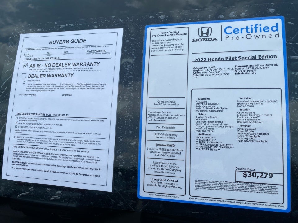 2022 Honda Pilot 2WD Special Edition