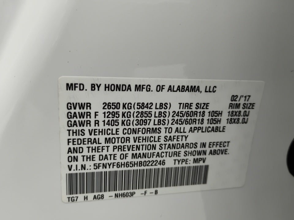 2017 Honda Pilot EX-L