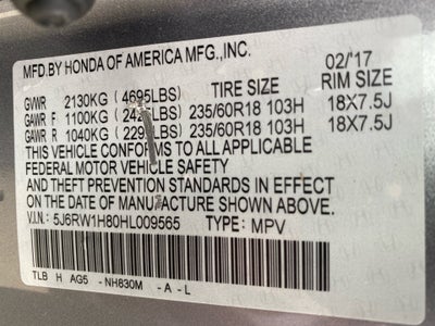 2017 Honda CR-V EX-L