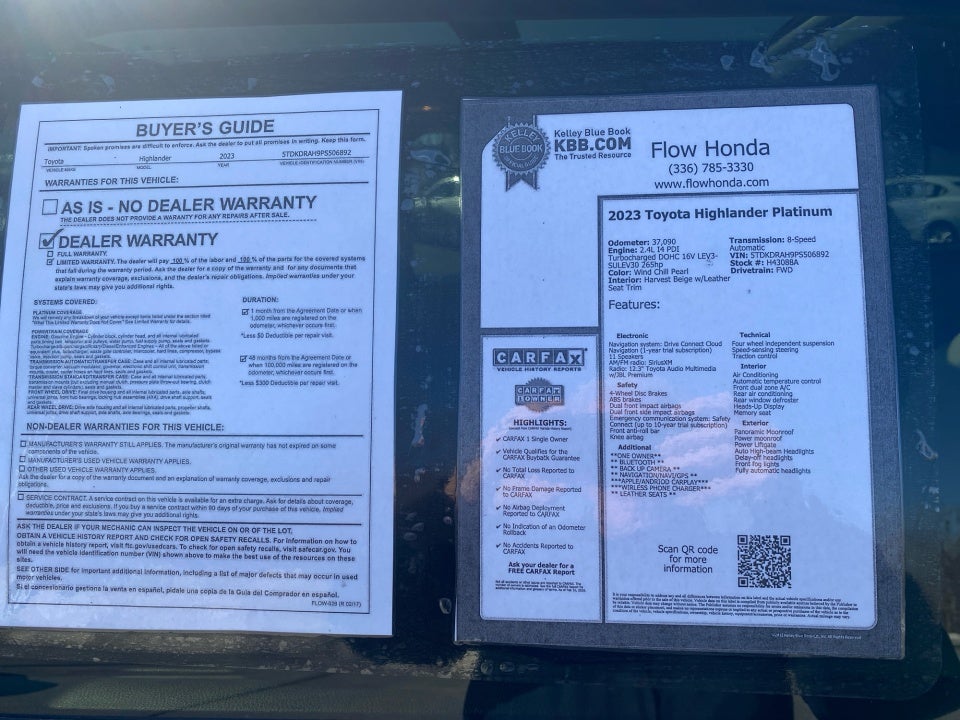 2023 Toyota Highlander Platinum