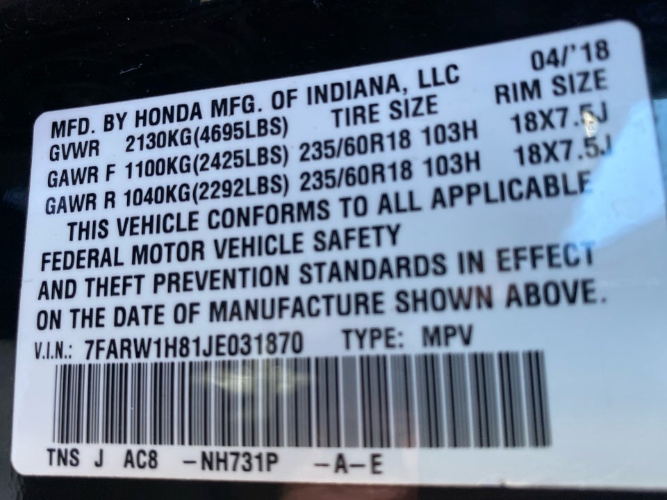 2018 Honda CR-V EX-L