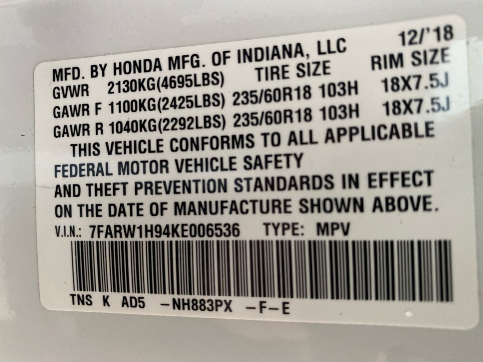 2019 Honda CR-V Touring