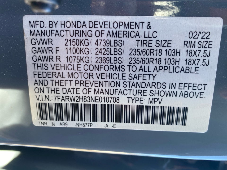 2022 Honda CR-V AWD EX-L