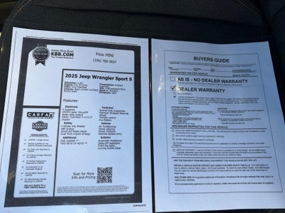 2025 Jeep Wrangler Sport S