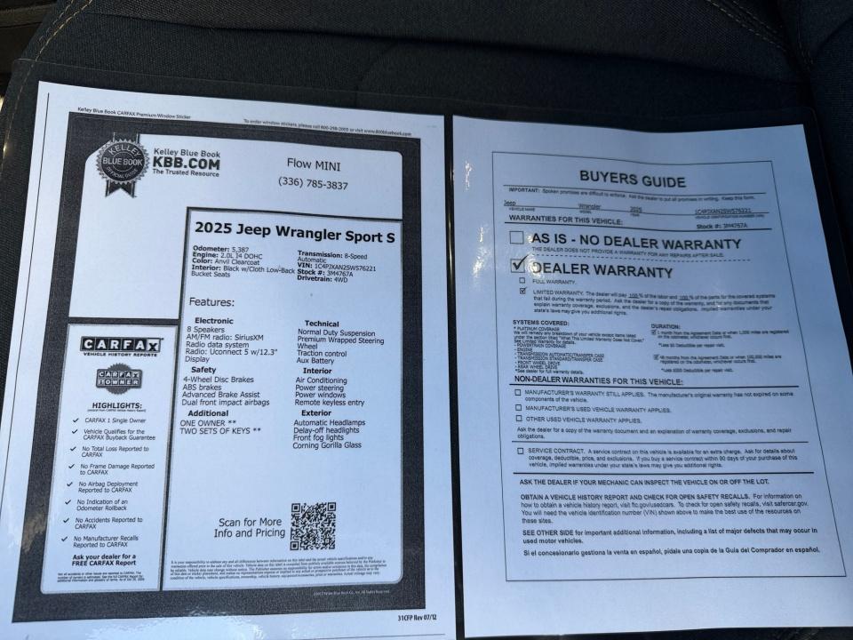 2025 Jeep Wrangler Sport S