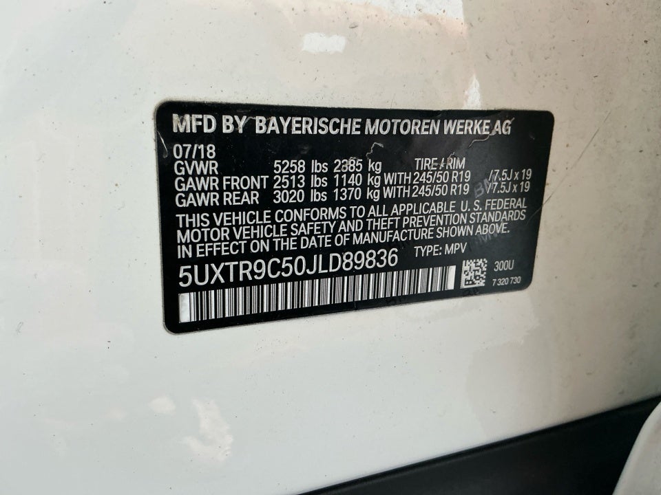 2018 BMW X3 xDrive30i