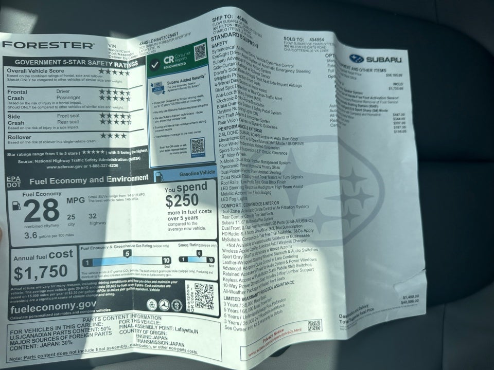 2026 Subaru Forester Sport