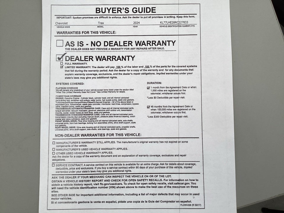 2024 Chevrolet Trax FWD LT