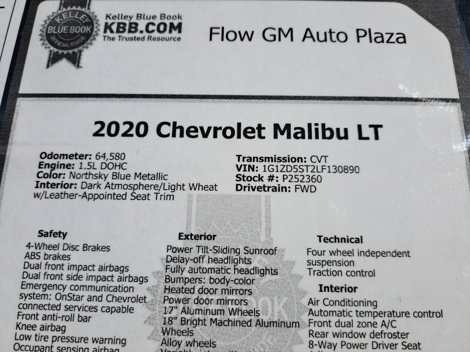2020 Chevrolet Malibu FWD LT