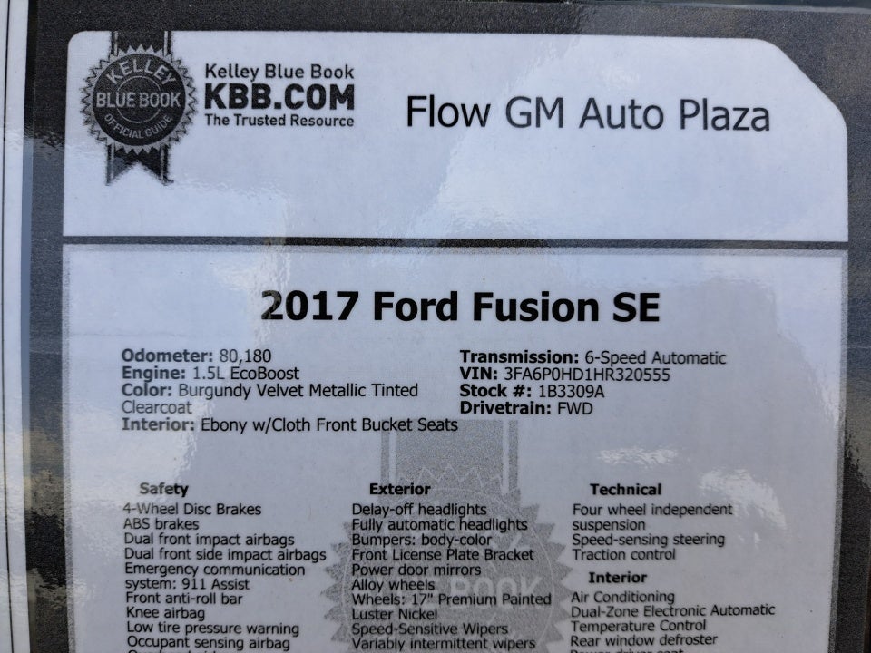 2017 Ford Fusion SE