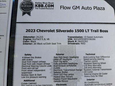 2023 Chevrolet Silverado 1500 4WD Crew Cab Short Bed LT Trail Boss