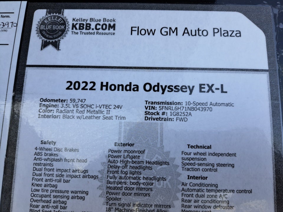 2022 Honda Odyssey EX-L