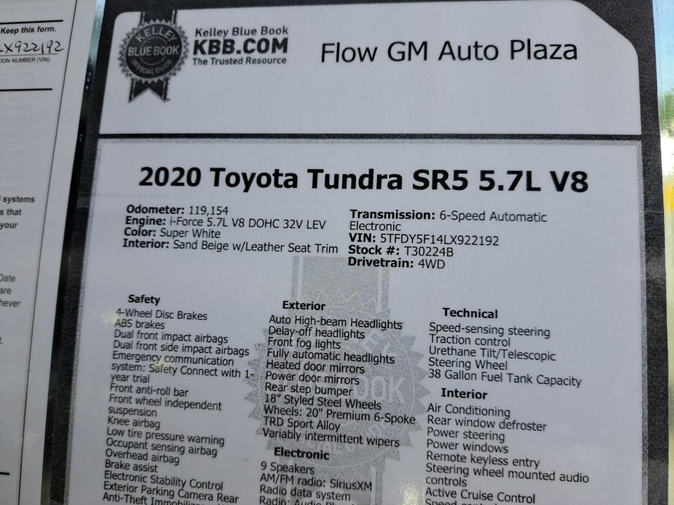 2020 Toyota Tundra SR5