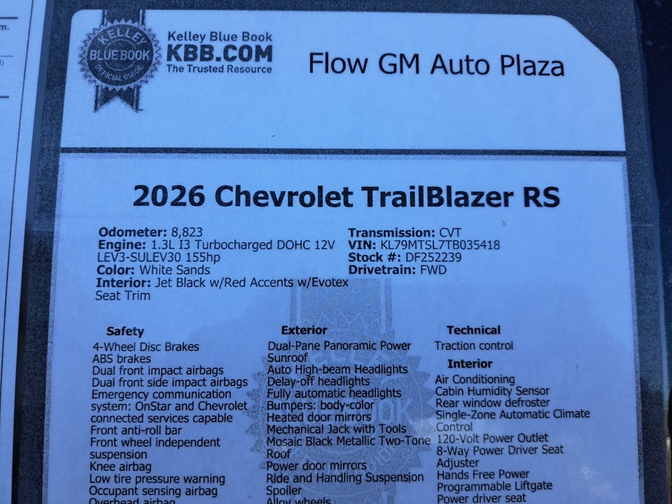 2026 Chevrolet Trailblazer FWD RS