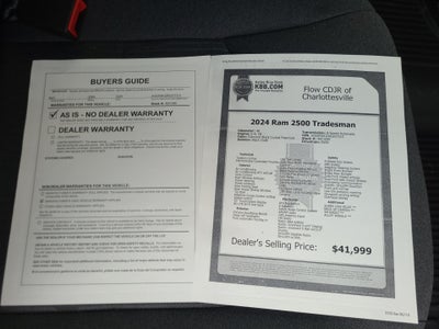 2024 RAM 2500 Tradesman Crew Cab 4x2 8' Box