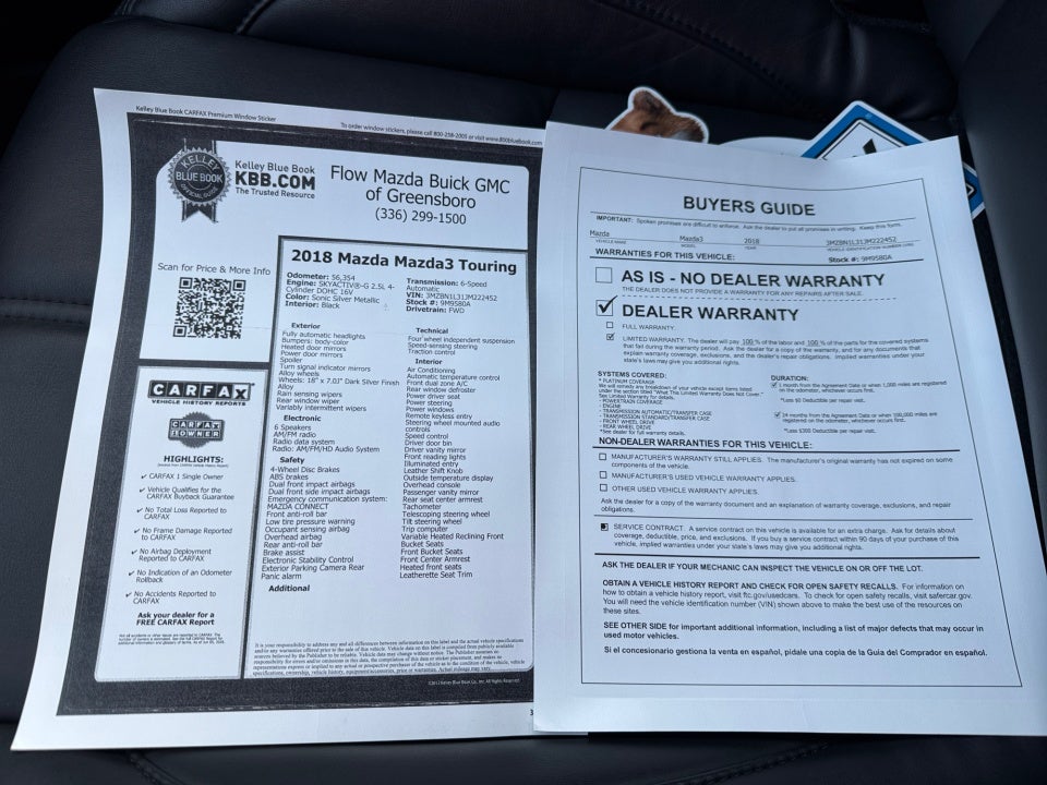 2018 Mazda Mazda3 Hatchback Touring