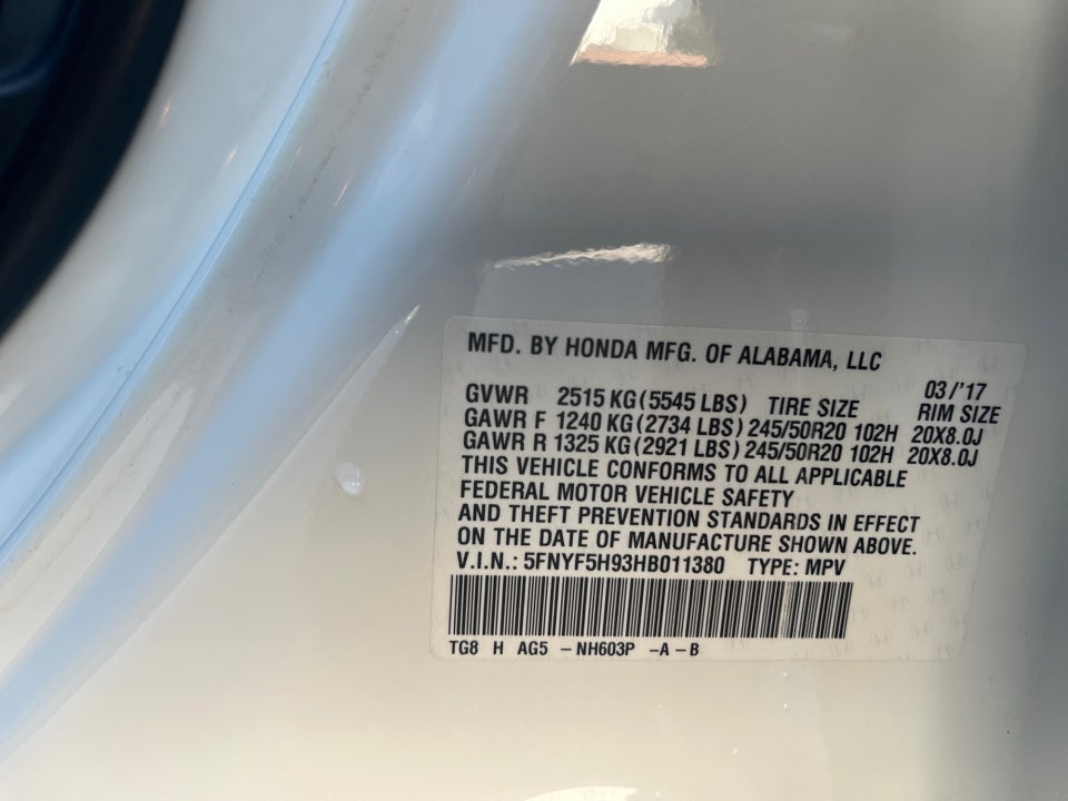 2017 Honda Pilot Touring