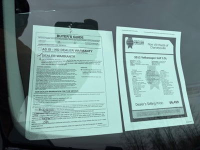 2012 Volkswagen Golf 2.5L 2-Door