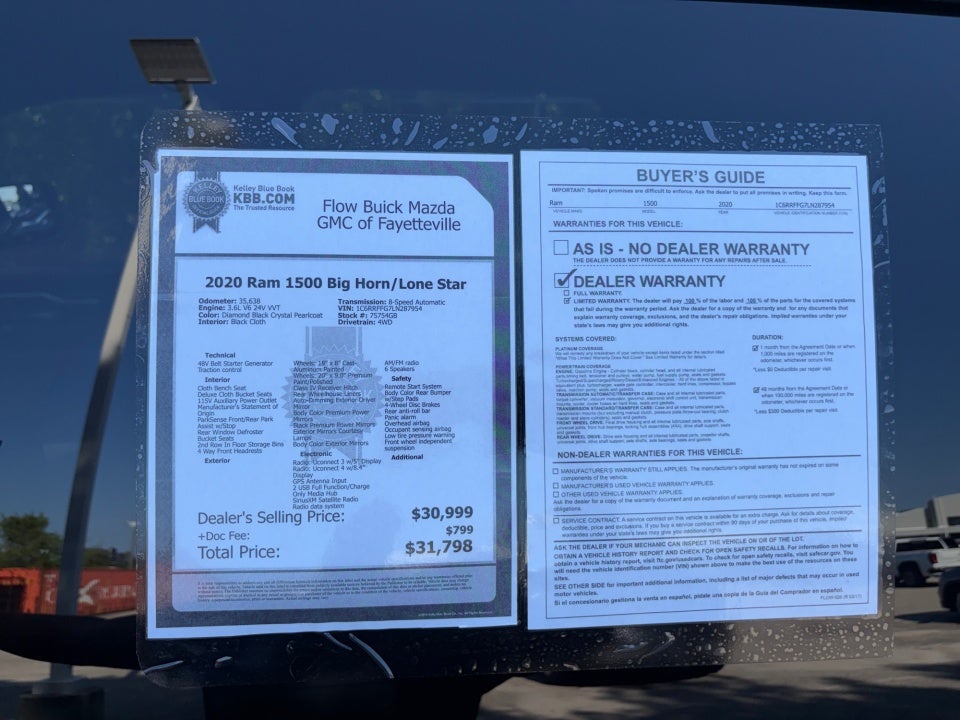 2020 RAM 1500 Big Horn
