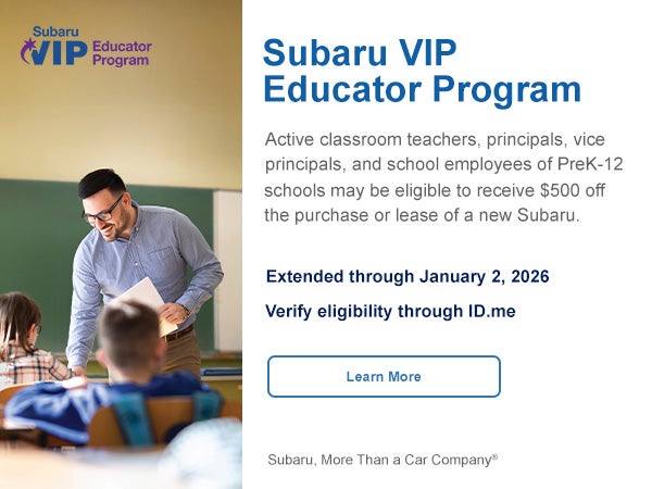 Subaru VIP Educator Program